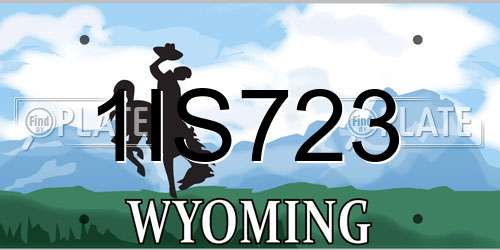 1IS723 Wyoming License Plate