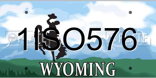 1ISO576 Wyoming License Plate