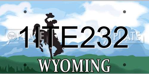 1ITE232 Wyoming License Plate