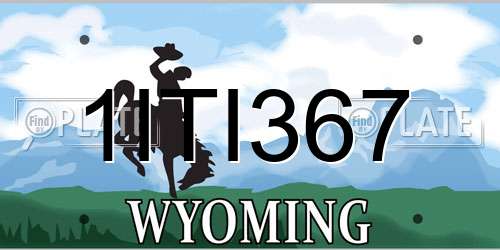 1ITI367 Wyoming License Plate