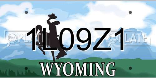 1L09Z1 Wyoming License Plate