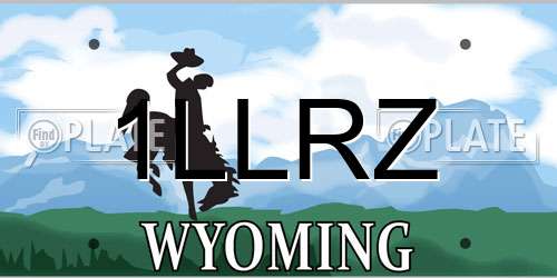 1LLRZ Wyoming License Plate