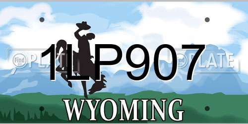 1LP907 Wyoming License Plate