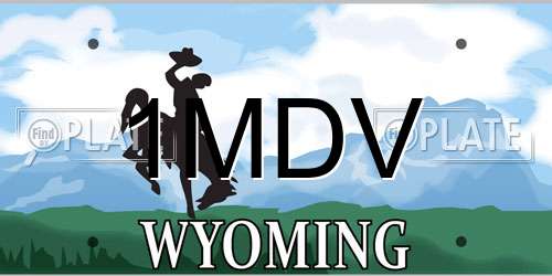 1MDV Wyoming License Plate