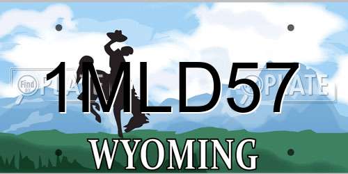 1MLD57 Wyoming License Plate