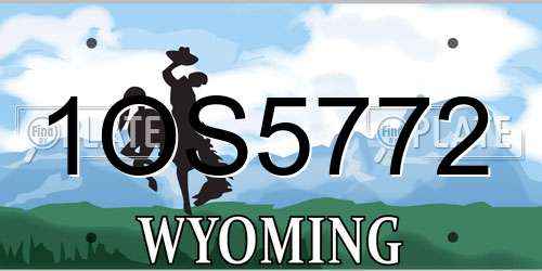 1OS5772 Wyoming License Plate