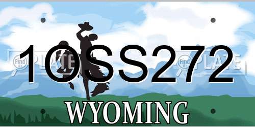 1OSS272 Wyoming License Plate