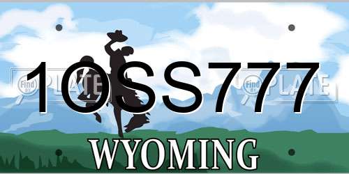 1OSS777 Wyoming License Plate