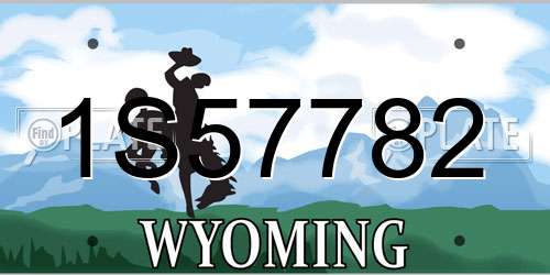 1S57782 Wyoming License Plate
