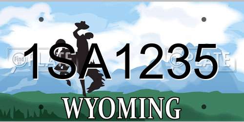 1SA1235 Wyoming License Plate