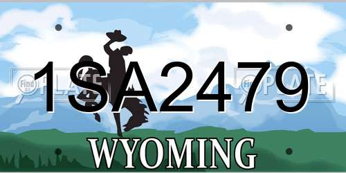1SA2479 Wyoming License Plate