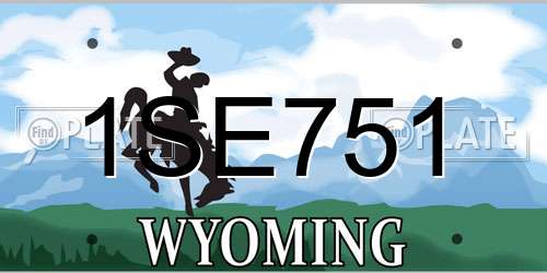 1SE751 Wyoming License Plate