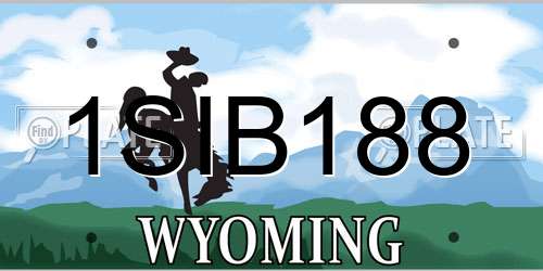 1SIB188 Wyoming License Plate