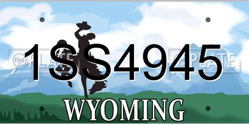 1SS4945 Wyoming License Plate