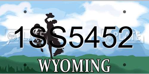 1SS5452 Wyoming License Plate