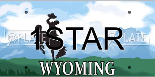 1STAR Wyoming License Plate