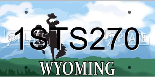 1STS270 Wyoming License Plate