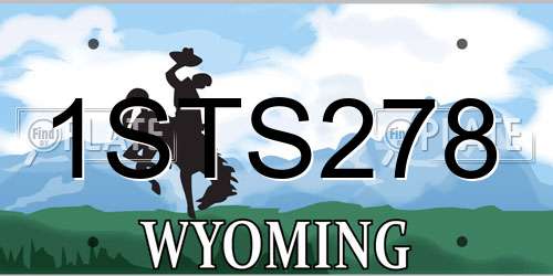 1STS278 Wyoming License Plate