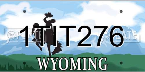 1TIT276 Wyoming License Plate