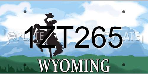 1ZT265 Wyoming License Plate