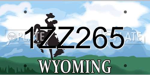 1ZZ265 Wyoming License Plate