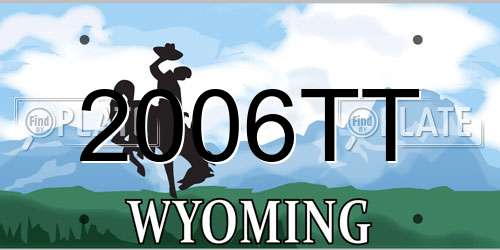 2006TT Wyoming License Plate