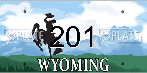 201 Wyoming License Plate