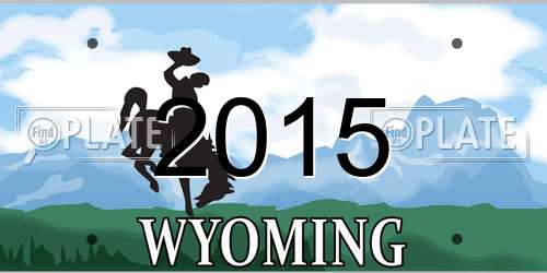 2015 Wyoming License Plate