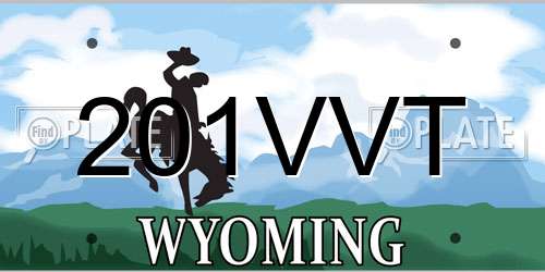 201VVT Wyoming License Plate