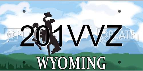 201VVZ Wyoming License Plate