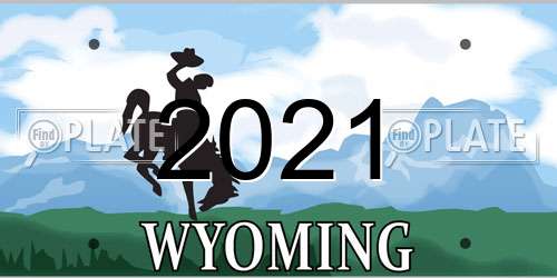 2021 Wyoming License Plate