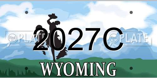 2027C Wyoming License Plate