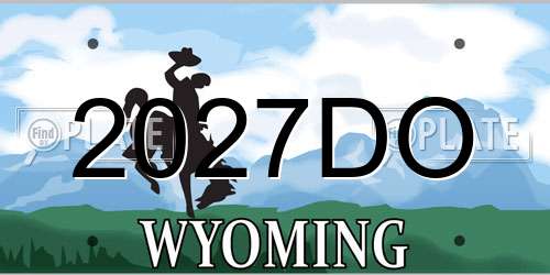 2027DO Wyoming License Plate