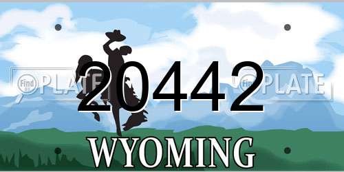 20442 Wyoming License Plate