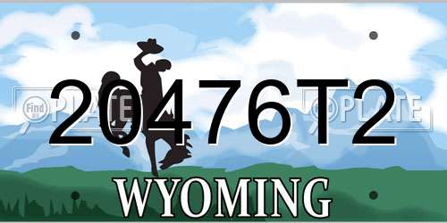 20476T2 Wyoming License Plate