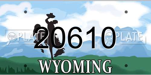 20610 Wyoming License Plate