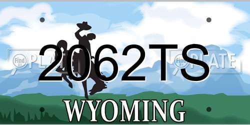 2062TS Wyoming License Plate