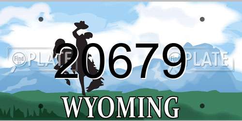 20679 Wyoming License Plate