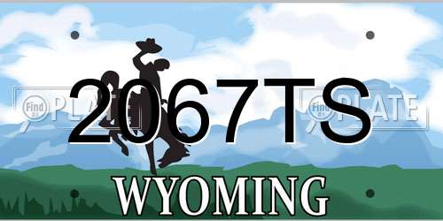 2067TS Wyoming License Plate