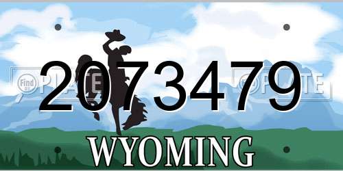 2073479 Wyoming License Plate