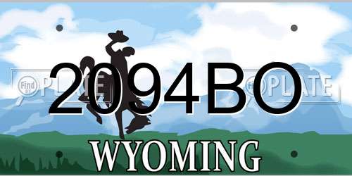 2094BO Wyoming License Plate