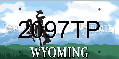 2097TP Wyoming License Plate
