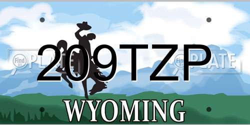 209TZP Wyoming License Plate