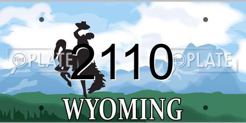 2110 Wyoming License Plate