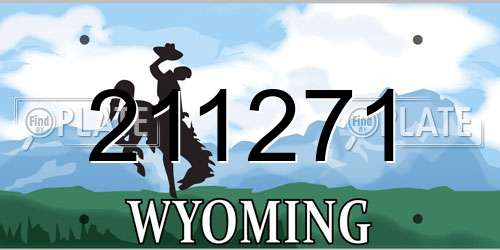211271 Wyoming License Plate