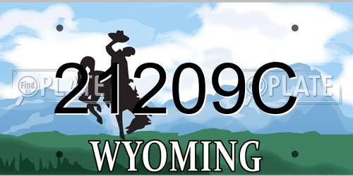 21209C Wyoming License Plate