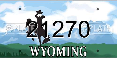 21270 Wyoming License Plate