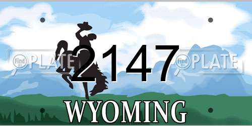 2147 Wyoming License Plate