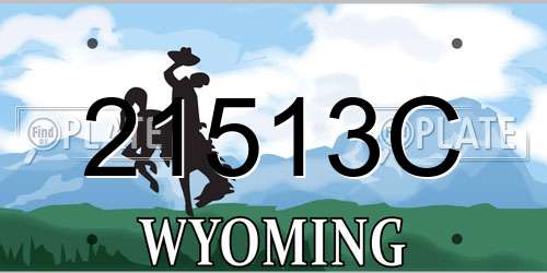21513C Wyoming License Plate