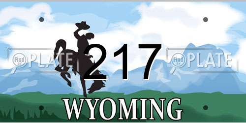 217 Wyoming License Plate